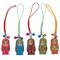 Set of 5 Wooden Dolls Matryoshka Charms for Phones, Bags, Backpacks